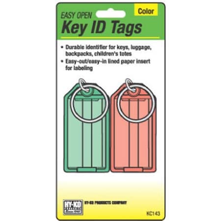 Hy-Ko Products KC143 2 Pack; Colored Key I.D. Tag With Split Ring - Pack Of 5 847293